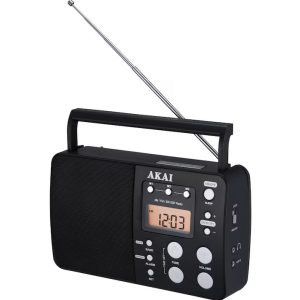 Radio portabil cu ceas deșteptător AKAI APR-200